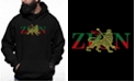 LA Pop Art Men's Zion - One Love Word Art Hooded Sweatshirt